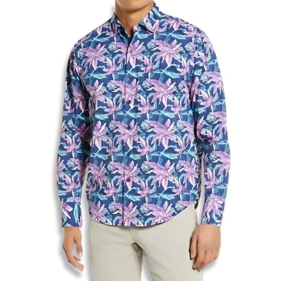 Tommy Bahama Siesta Key Night Flower Shirt Button Up Long Sleeves Multi M S NWT - Picture 1 of 11